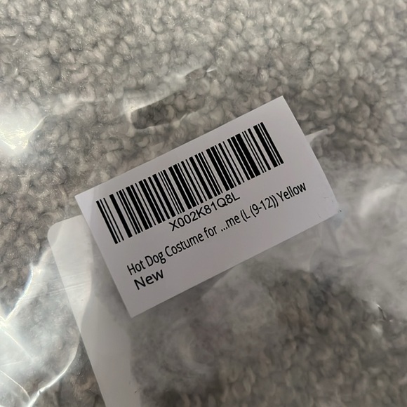 Kute’N’Koo realistic Hot Dog kids costume size L (9-12) ❤️🌭💛🌭 - Picture 8 of 16